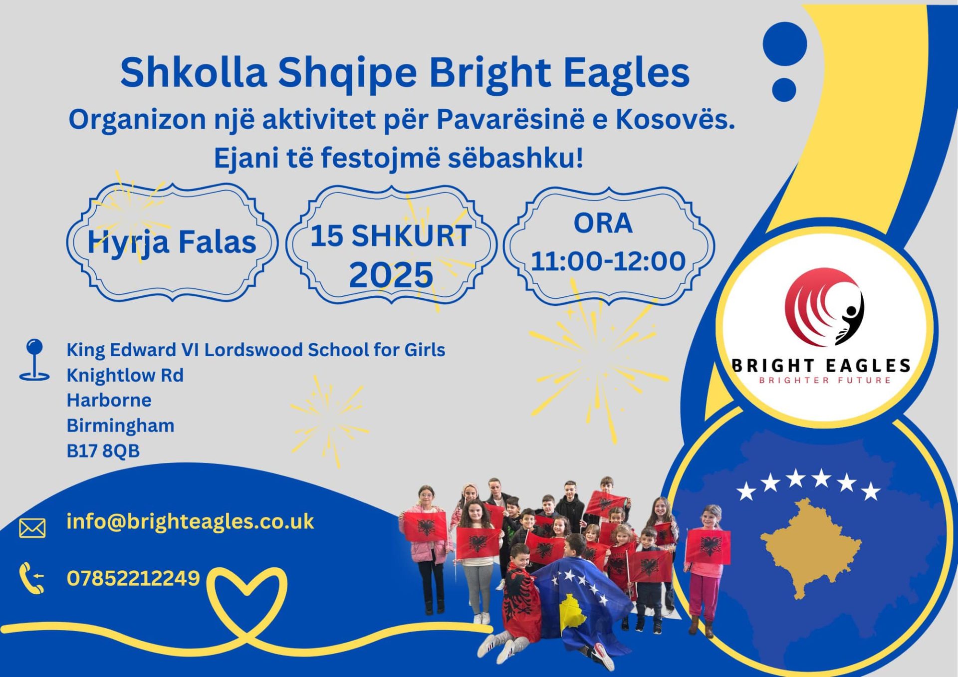 Shkolla Shqipe ‘Bright Eagles’ nis provat për festimin e Pavarësisë së Kosovës